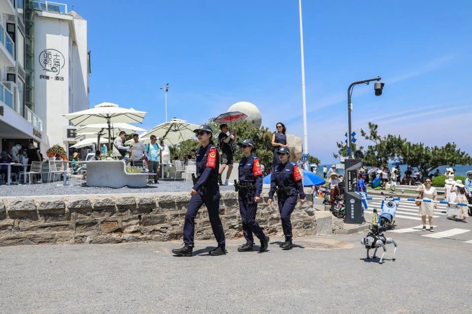 “新警”上崗！高區(qū)警用機(jī)器狗首次亮相火炬八街